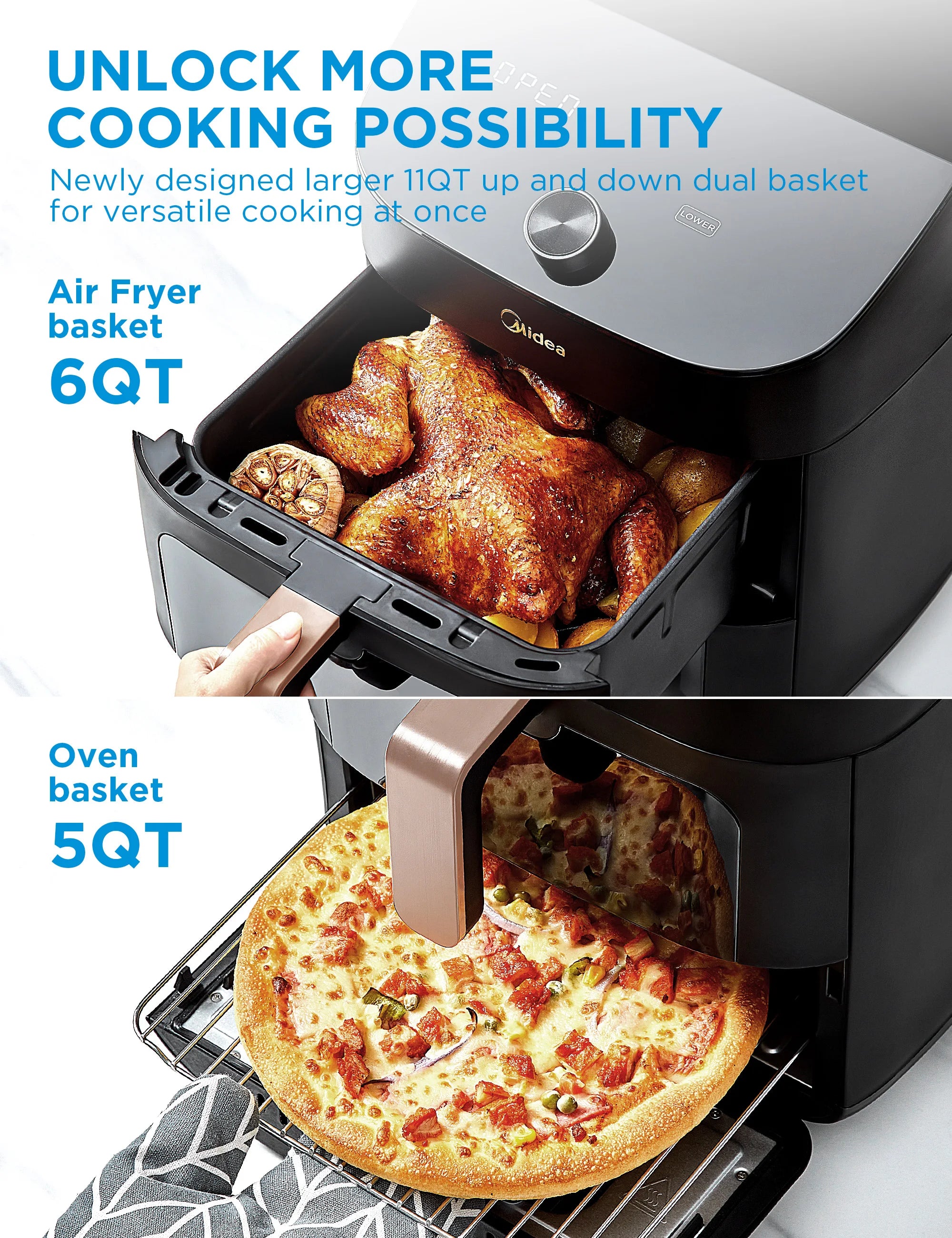 Midea Hot Air Fryer, Double Stack