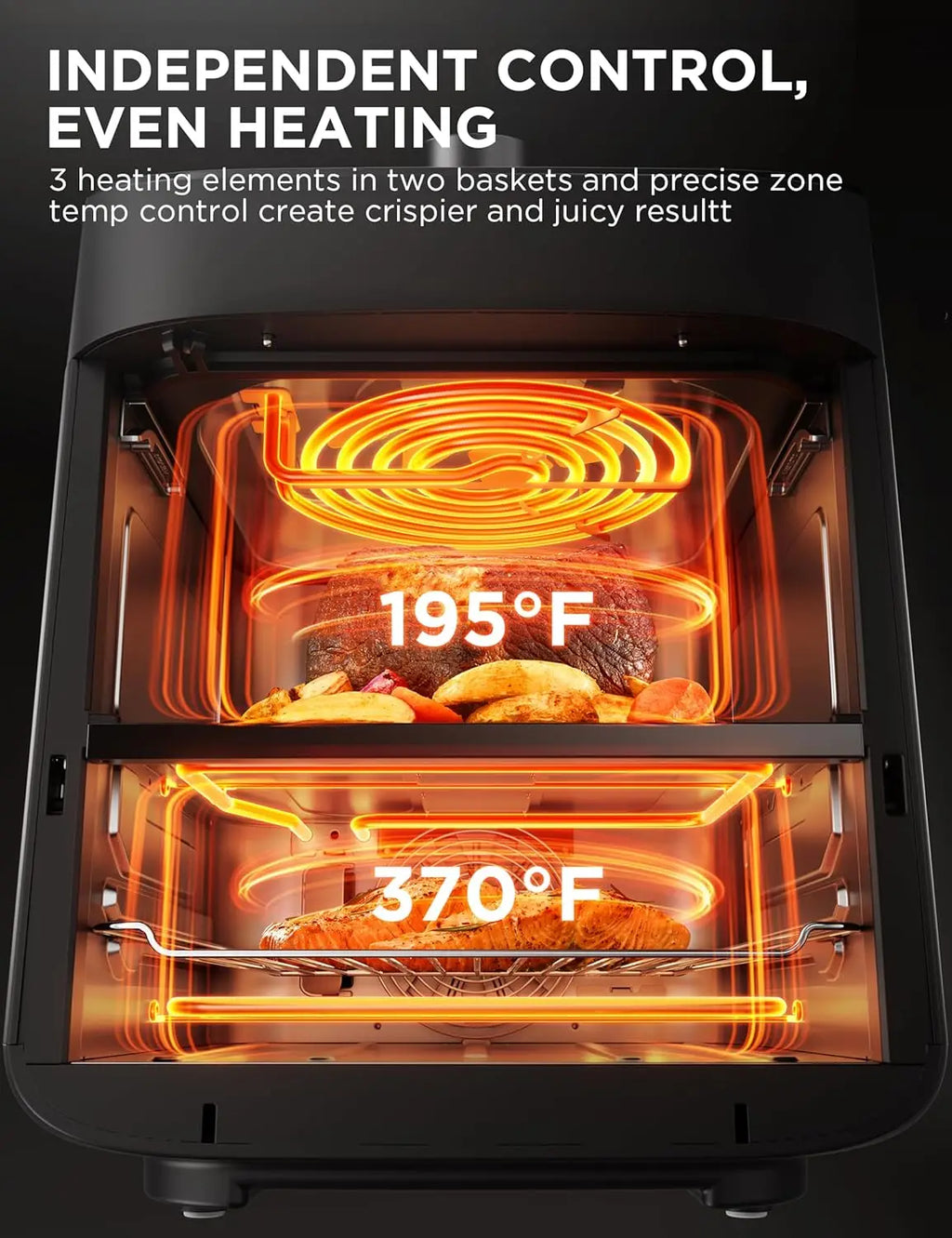 Midea Hot Air Fryer, Double Stack